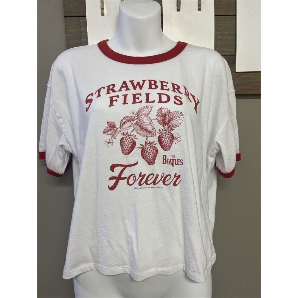 Gap Teen Strawberry Fields By Beatles Cropped Short Sleeve Easy T T-shirt Teen 1